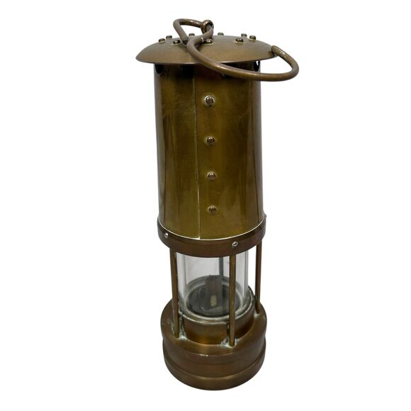 Vintage E Thomas & Williams Cambrian Miner's Oil Lamp Brass 5 Digit Serial 23103 - Picture 3 of 11